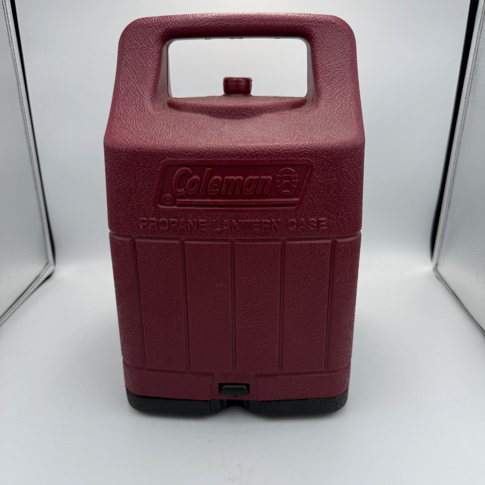 Coleman Propane Lantern with Red Hard Carry Case Model 5154 Green Vintage Style